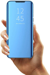 Калъф тефтер огледален CLEAR VIEW за Samsung Galaxy A22 4G A225F син 